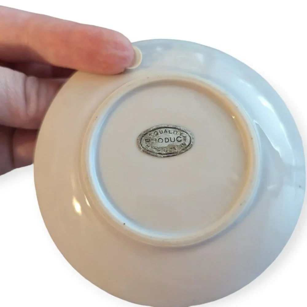 Vintage Yosemite National Park Miniature Cup and Saucer Set w/Stand
